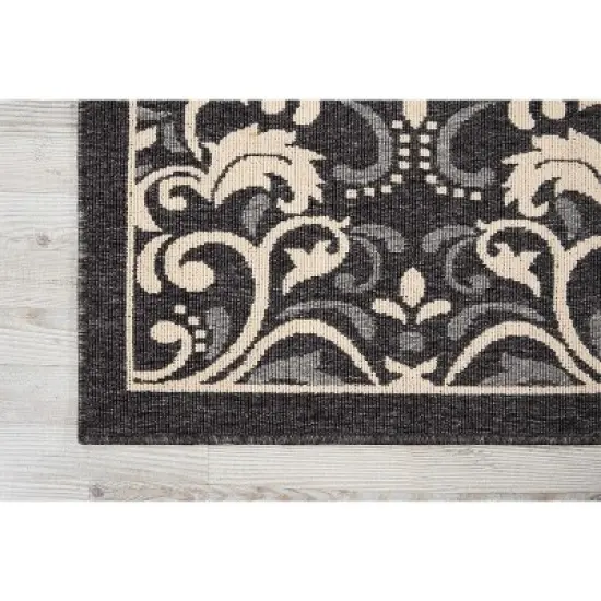 Nourison Caribbean CRB12 Charcoal Indoor/Outdoor Area Rug image {1}