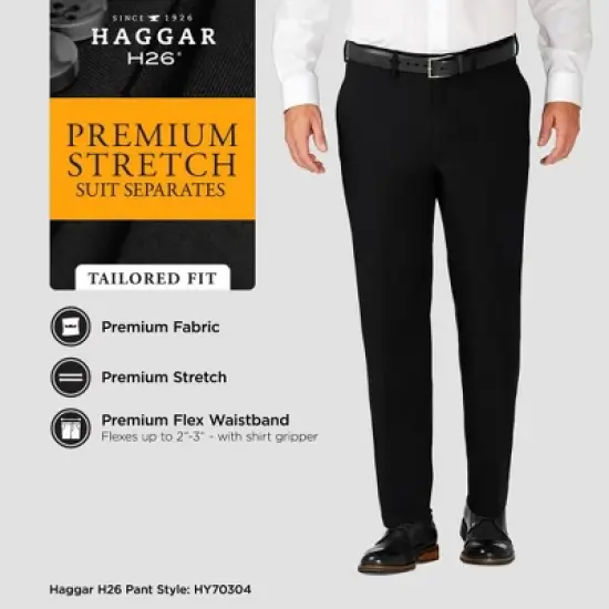 Haggar H26 Men's Tailored Fit Premium Stretch Suit Pants image {1}
