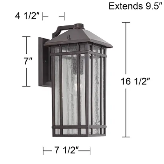 Kathy Ireland Sierra Craftsman 16 1/2"H Outdoor Wall Light Set of 2 image {3}