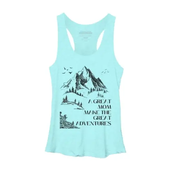Women's Design By Humans A Great Mom Make The Great Adventures By Wortex Racerback Tank Top image {4}