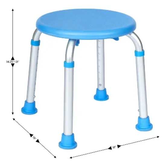 Flash Furniture HERCULES Series Tool-Free and Quick Assembly, 300 Lb. Capacity, Adjustable Bath & Shower Stool image {6}