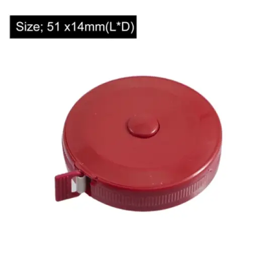 Unique Bargains Automatic Retractable Round Case Sewing Tape Measurement Red 60" 3 Pcs image {1}