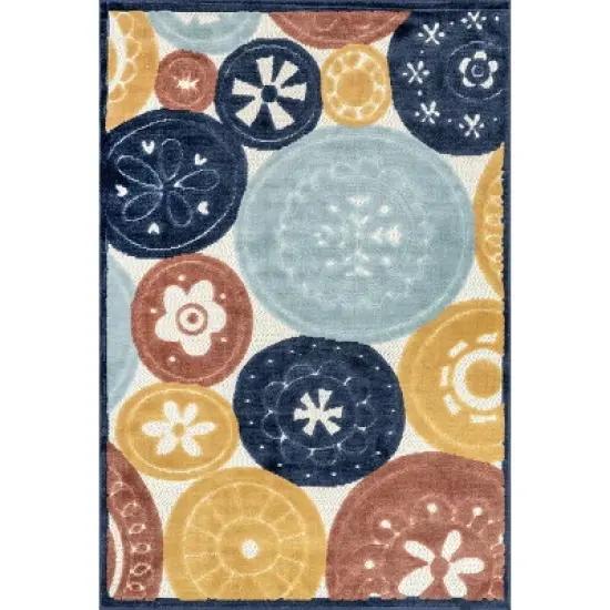 nuLOOM Crissie Coastal Sand Dollar Indoor/Outdoor Patio Area Rug image {10}