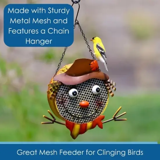 Gift Essentials Metal Assorted Scarecrow Mesh Bird Seed Feeder - 9" image {4}