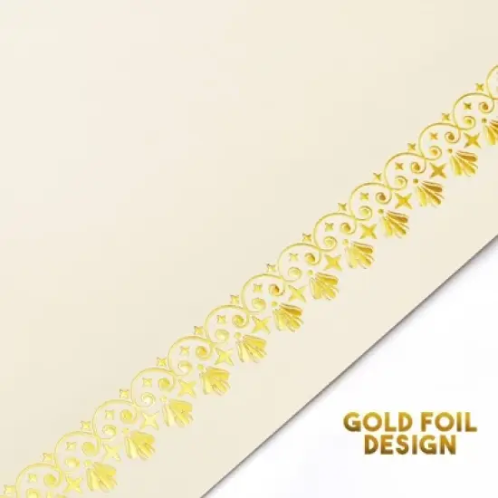 Best Paper Greetings 48 Pack Gold Foiled Blank Certificate Sheets, 2024 Graduation Diploma Award Papers for Printer, 8.5 x 11 in image {5}