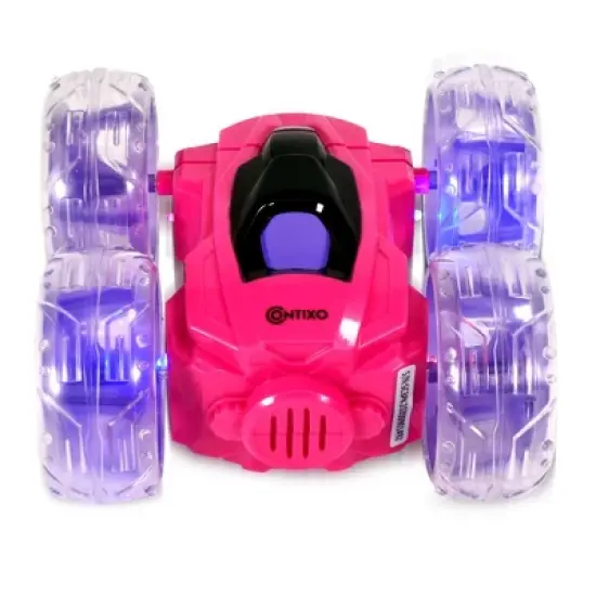 Contixo SC3 RC Flip Racer Stunt Car 2-pack Pink and Blue image {12}