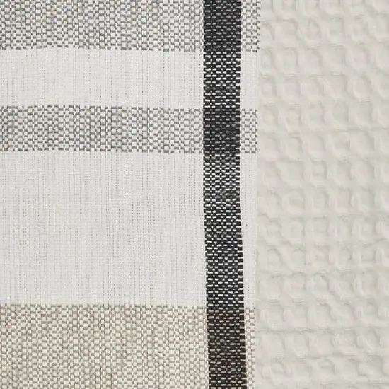 Split P Mason Plaid Dishtowel and White Waffle Weave Dishcloth Bundle of 2 image {2}