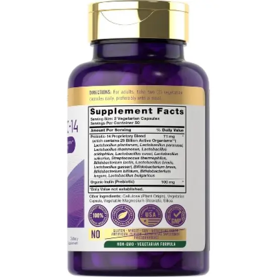 Carlyle Probiotic-14 | 25 Billion CFU | 100 Capsules image {1}