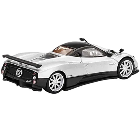 Pagani Zonda F Silver Metallic with Dark Gray Top Limited Edition to 3600 pieces 1/64 Diecast Model Car by True Scale Miniatures image {2}