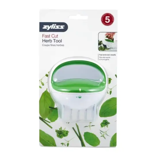 ZYLISS FastCut Herb Tool: Stainless Steel Kitchen Gadget with Ergonomic Soft-Grip Handle, 4 Blades, Dishwasher-Safe image {7}