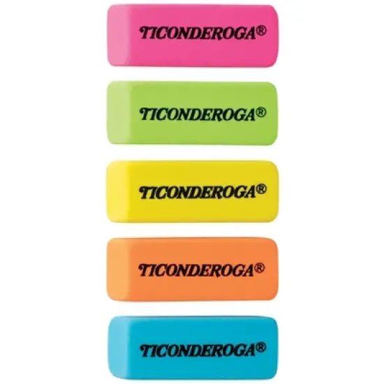 Ticonderoga&reg; Neon Wedge Eraser, 30 Count image {2}