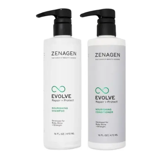 Zenagen Evolve Nourishing Shampoo (16 oz) and Evolve Nourishing Conditioner (16 oz) - XXL Hair DUO SET Kit image {3}