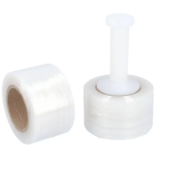 PSBM Cast Narrow Banding Stretch Shrink Wrap Film Clear 3" x 1500' 80 Gauge 18 Rolls image {8}