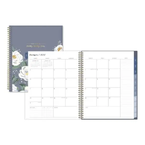 Ivory Paper Co 2024 Planner 11"x8.5" Weekly/Monthly Wirebound Celine Navy image {3}