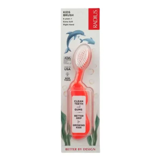 Radius Kids Brush Extra Soft Right Hand Toothbrush - 6 ct image {1}
