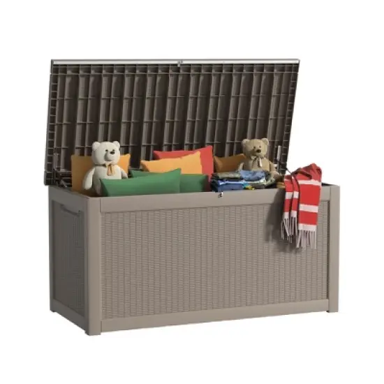 MAYEERTY 260 Gallon Large Capacity Outdoor Deck Box for Patio Furniture Cushions, Pillow with Wheels image {9}