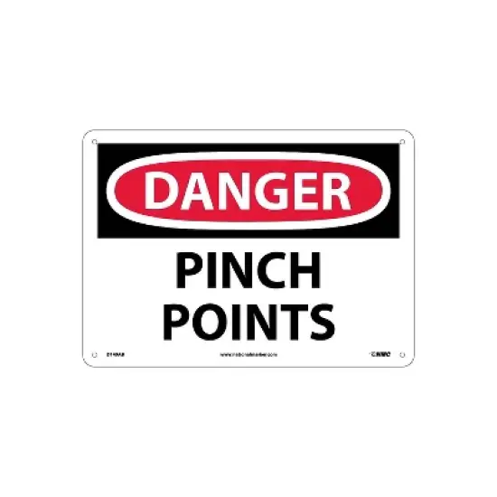 National Marker Danger Pinch Points 10X14 .040 Aluminum D149AB image {1}