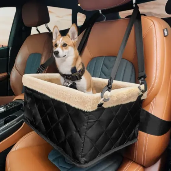 JOEJOY Dog Car Seat for Small Dogs, Deluxe Dog Booster Car Seats with Metal Frame, Puppy Car Seat, Dog Car seat for Pets Up to 15lbs image {7}