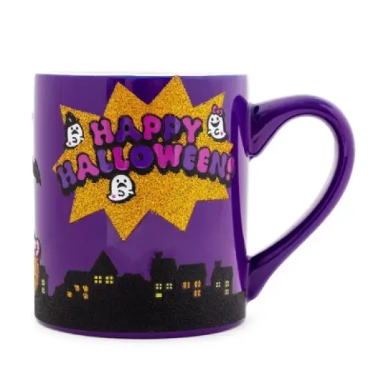 Silver Buffalo Sanrio Hello Kitty "Happy Halloween" Ceramic Glitter Mug | Holds 14 Ounces image {2}