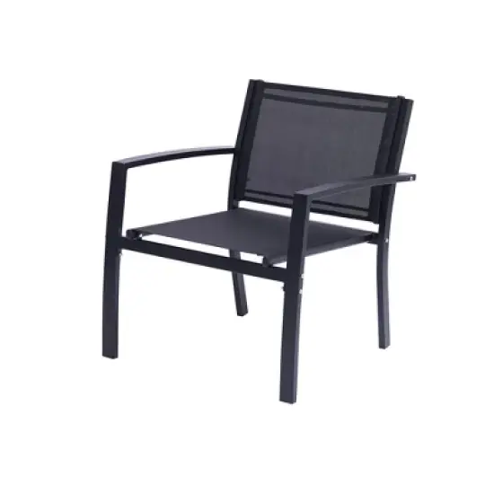 4pc Outdoor Garden Patio Conversation Set - Black - WELLFOR image {5}