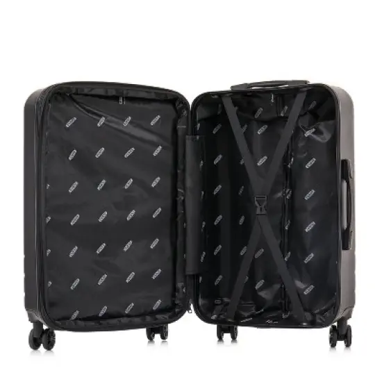 DUKAP Zahav Lightweight Hardside Large Checked Spinner Suitcase - Black image {3}