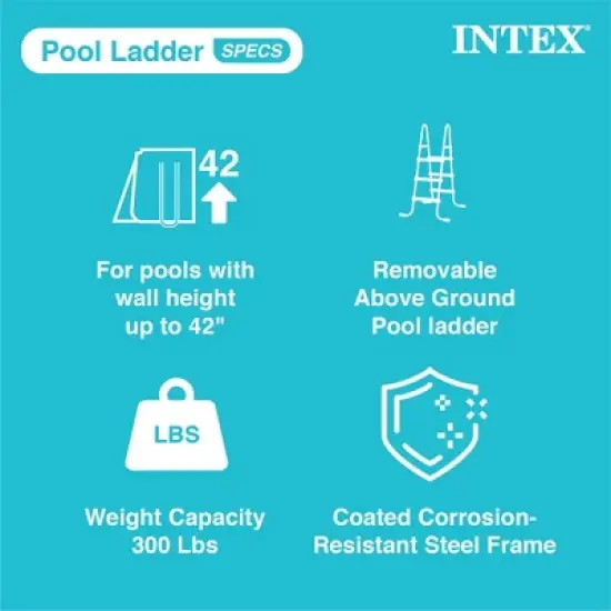 Intex 10' x 30" Above Ground Swimming Pool w/ 330 GPH Filter Pump & Pool Ladder image {4}