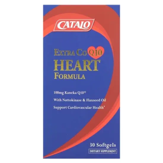 CATALO Extra CoQ10, Heart Formula with Nattokinase & Flaxseed Oil, 30 Softgels image {4}