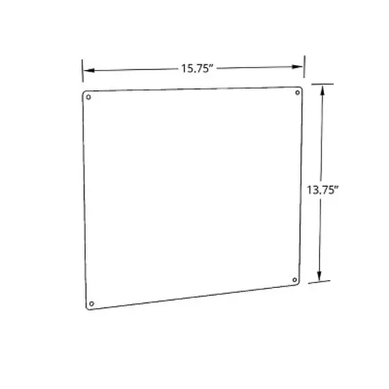 Azar Displays Metal Magnetic Board Panel for Pegboard or Wall Mount 15.75"L x 13.75"H, 2-Pack image {2}