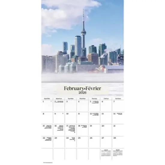 Trends International 2026 Ontario Bilingual French 12"x12" Wall Calendar image {2}