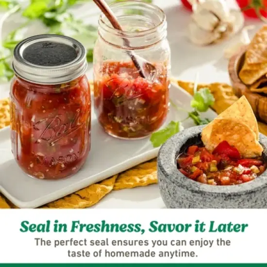 Ball 16oz 12pk Glass Regular Mouth Mason Jar with Lid and Band image {3}