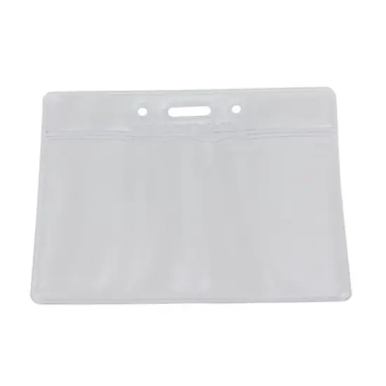 SICURIX Standard Vinyl Badge Holder, Horizontal, 4" x 3", Pack of 50 image {1}