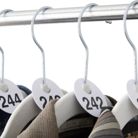 Juvale 2 Sets of Round Numbered Tags 1-300, Double-Sided Plastic Coat Check Tickets, 600 Pieces Total image {4}