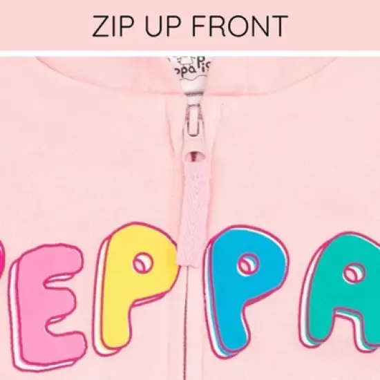 Peppa Pig Girls Fleece Zip Up Hoodie Toddler image {5}