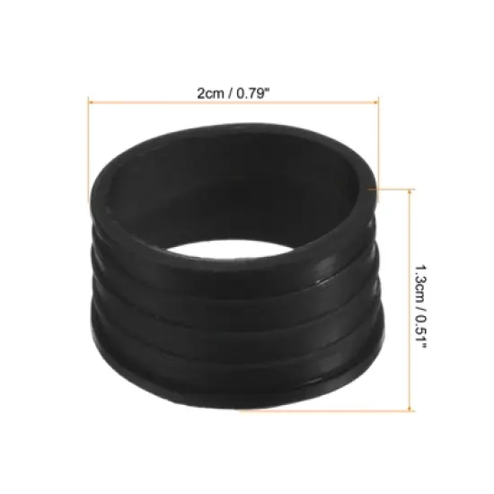 Unique Bargains Silicone Non-Slip Wear-Resistant Tennis Badminton Racket Handle Grip Rings 4 Pcs image {1}