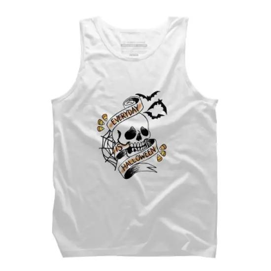 Men's Design By Humans Everyday Day is Halloween By Dwiegand Tank Top image {2}