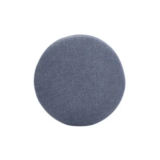Large Round Storage Ottoman with Lift Off Lid - WOVENBYRD image {8}