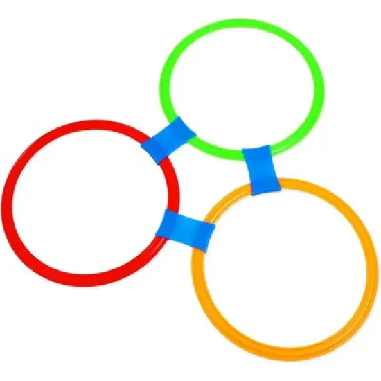 Blue Panda 29 Pieces Hopscotch Outdoor Games for Kids, 10 Rings, 4 Bean Bags, 15 Connectors image {4}