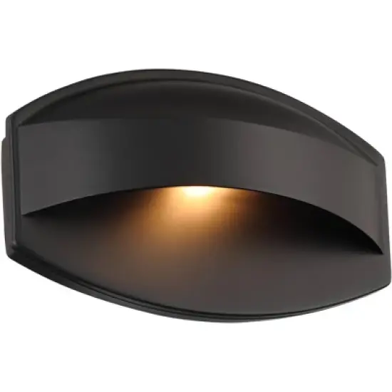 Possini Euro Design Xane 7" High Mid Century Modern Outdoor Wall Light Fixture Mount Porch House Exterior Weatherproof Matte Black Finish Metal image {6}