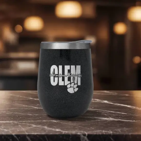 NCAA Clemson Tigers 10oz Onyx Wine Tumbler image {2}