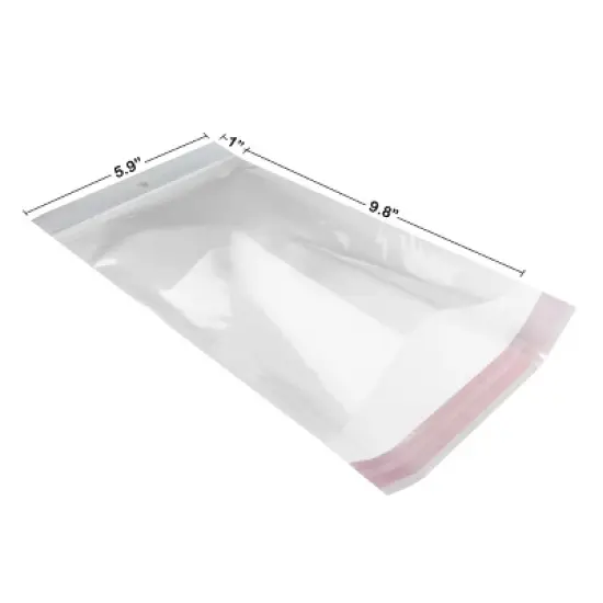 UOFFICE Pack of 1,000 Clear Resealable Cellophane Bags, 5.9" x 9.8" 1.2 Mil. Thick image {4}