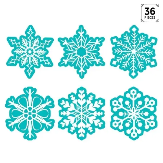 Creative Teaching Press&reg; Snowflakes 6" Designer Cut-Outs, 36 Per Pack, 2 Packs image {2}