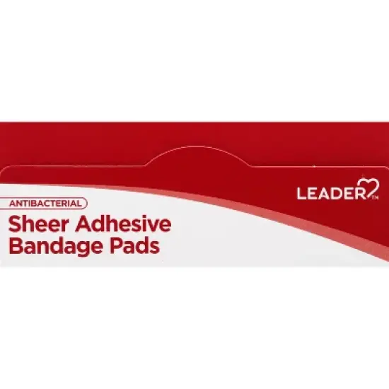 Leader Sheer Adhesive Bandage Pads Sterile 10 ct image {7}