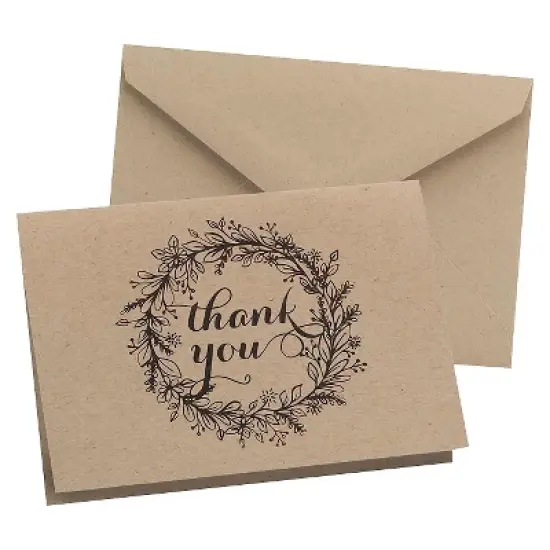 50ct Krafty Thank You Cards image {1}