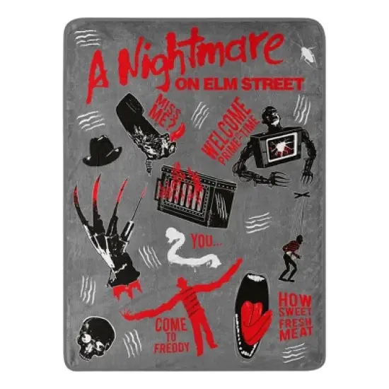 Warner Bros. Nightmare on Elm Street Come To Freddy Micro Raschel Throw Blanket 46&times;60 Inches image {4}