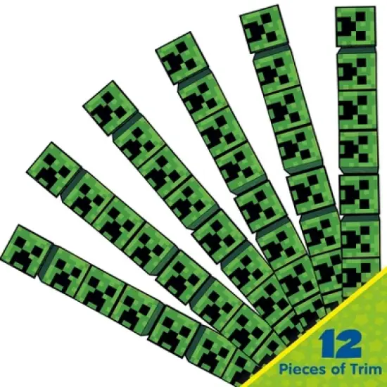 Eureka&reg; Minecraft Creeper Lineup Wide Trim, 37 Feet Per Pack, 6 Packs image {4}