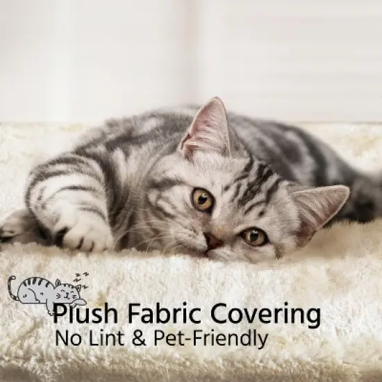 Yaheetech 53inch Wooden Cat Tree Tower with Condo, Wood image {4}