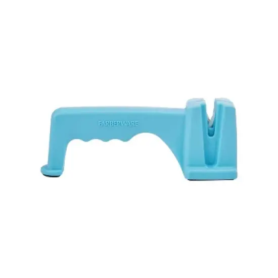 Farberware Tabletop Sharpener: Manual Knife & Steel Sharpener, Stainless Steel & Plastic, Hand Wash, Green, 7.68" Length image {8}