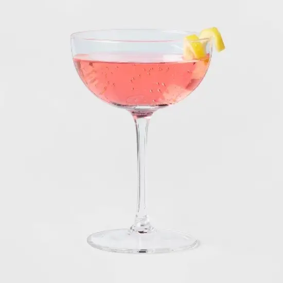 6oz 4pk Glass Entertaining Cocktail Coupe Glasses - Threshold&trade;: Lead-Free, Dishwasher-Safe, Traditional Style Drinkware Set image {2}