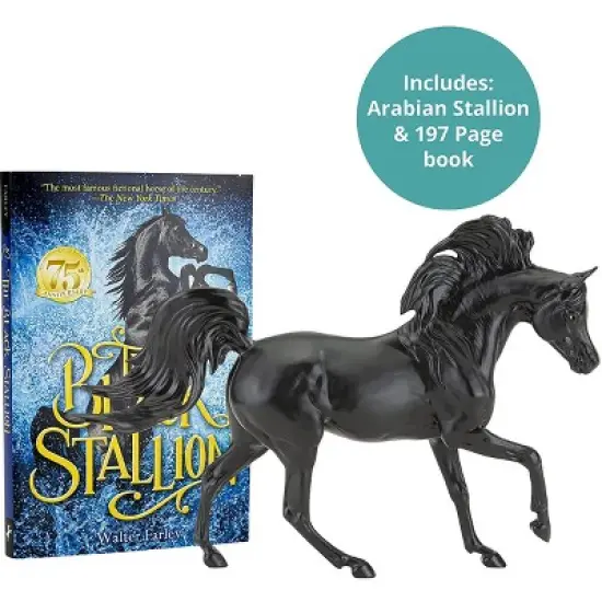 Breyer Animal Creations Breyer The Black Stallion Model Horse and Book Set image {3}