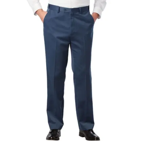 KS Signature by KingSize Men's Big & Tall  Easy Movement Plain Front Expandable Suit Separate Dress Pants image {2}